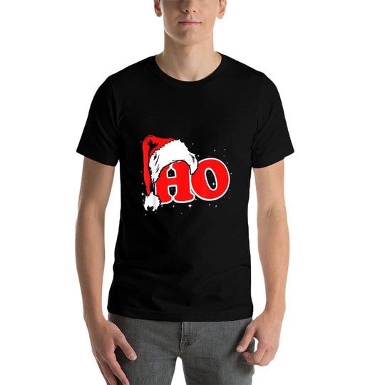 Funny, Retro, Ho, Christmas, Santa Where My Hos At, Group  Ribbed Collar T-Shirt