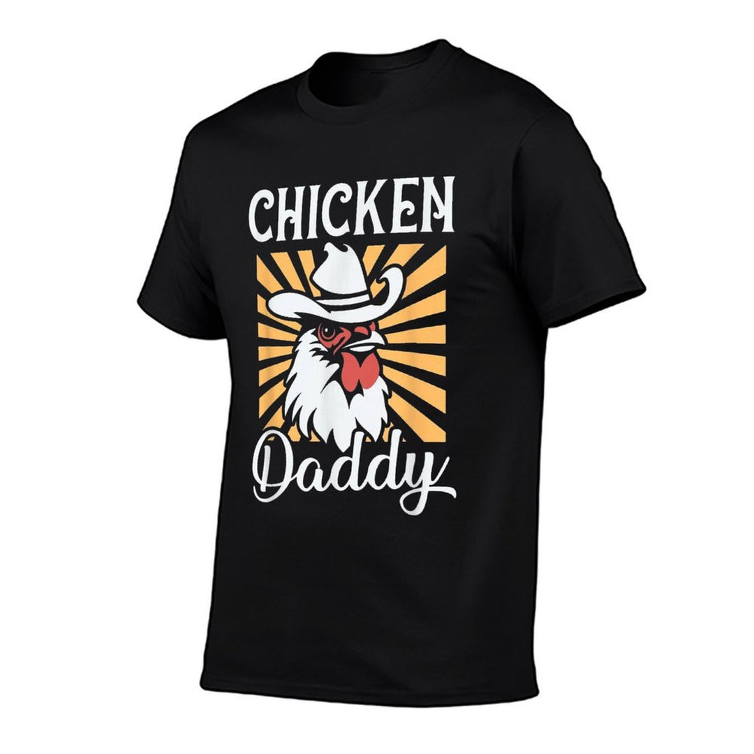 Chicken Daddy Vintage Poultry Farmer Funny Fathers Day Mens  Affordable Price T-Shirt