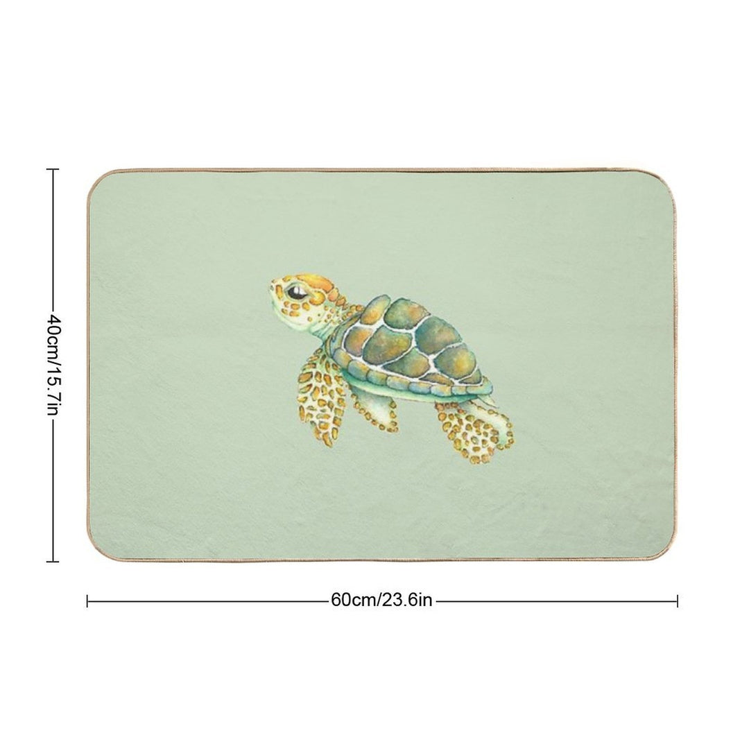 Turtle (green)  High-Traffic Bath Mat