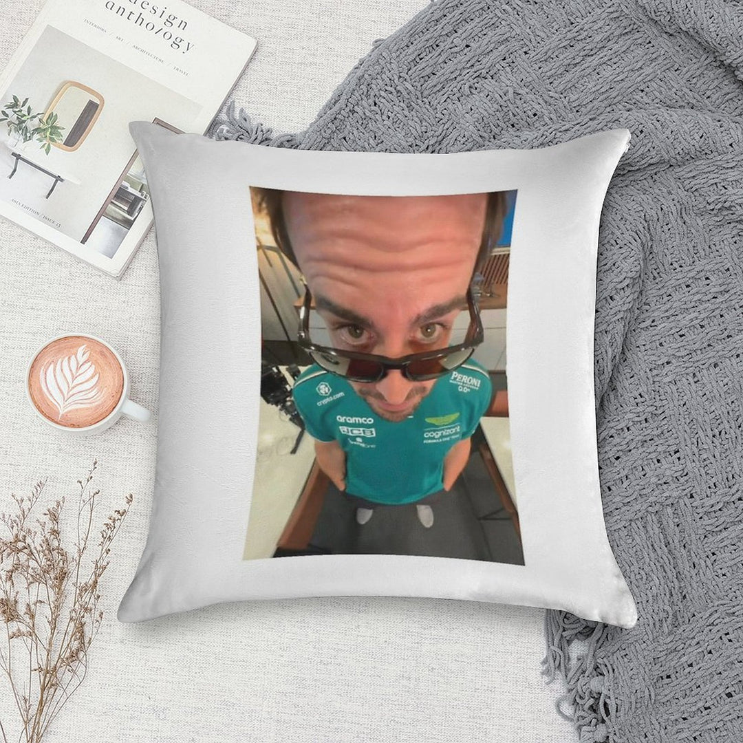 Fernando Alonso Soft Shrink-Resistant Throw Pillow