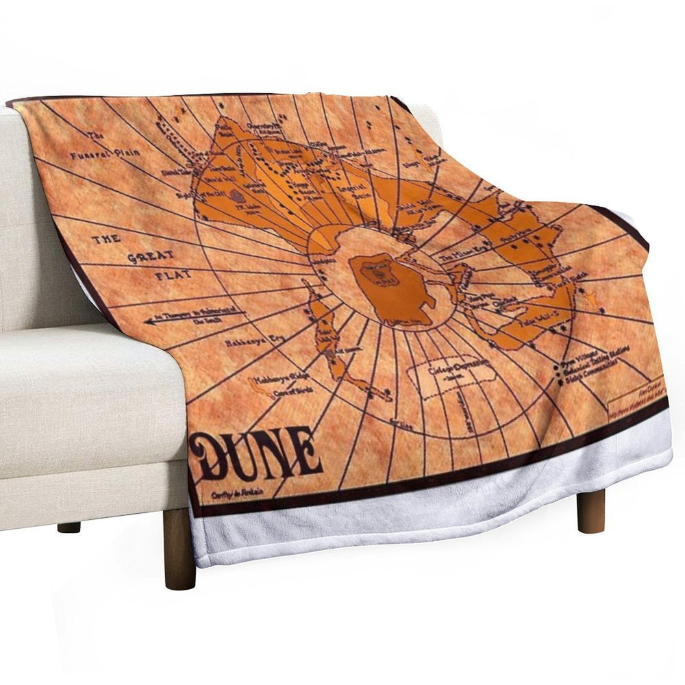 DUNE Map Machine-washable Throw Blanket