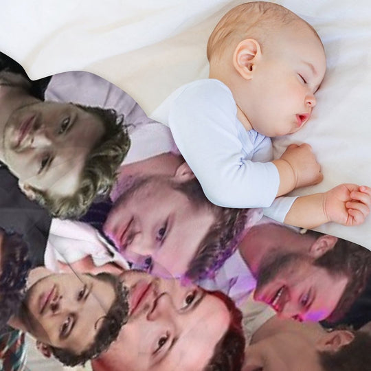 Joseph Quinn Photo Collage Sustainable Throw Blanket