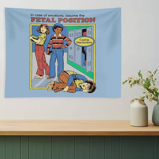 Assume The Fetal Position Tapestry