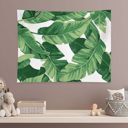 Tropical Banana Leaves II Tapestry