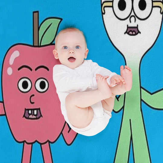 Apple And Onion Sustainable Throw Blanket