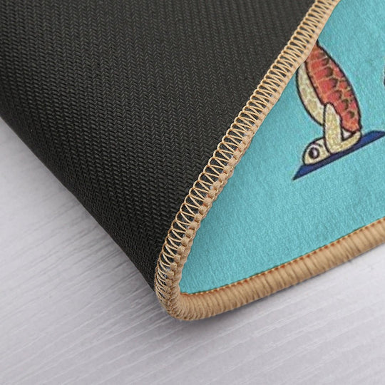 Green Sea Turtle Yoga  Easy Maintenance Bath Mat