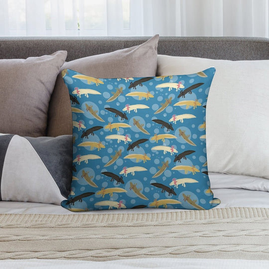 Axolotl Pattern Soft Durable Construction Throw Pillow