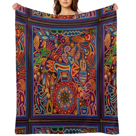 Huichol Premium Throw Blanket