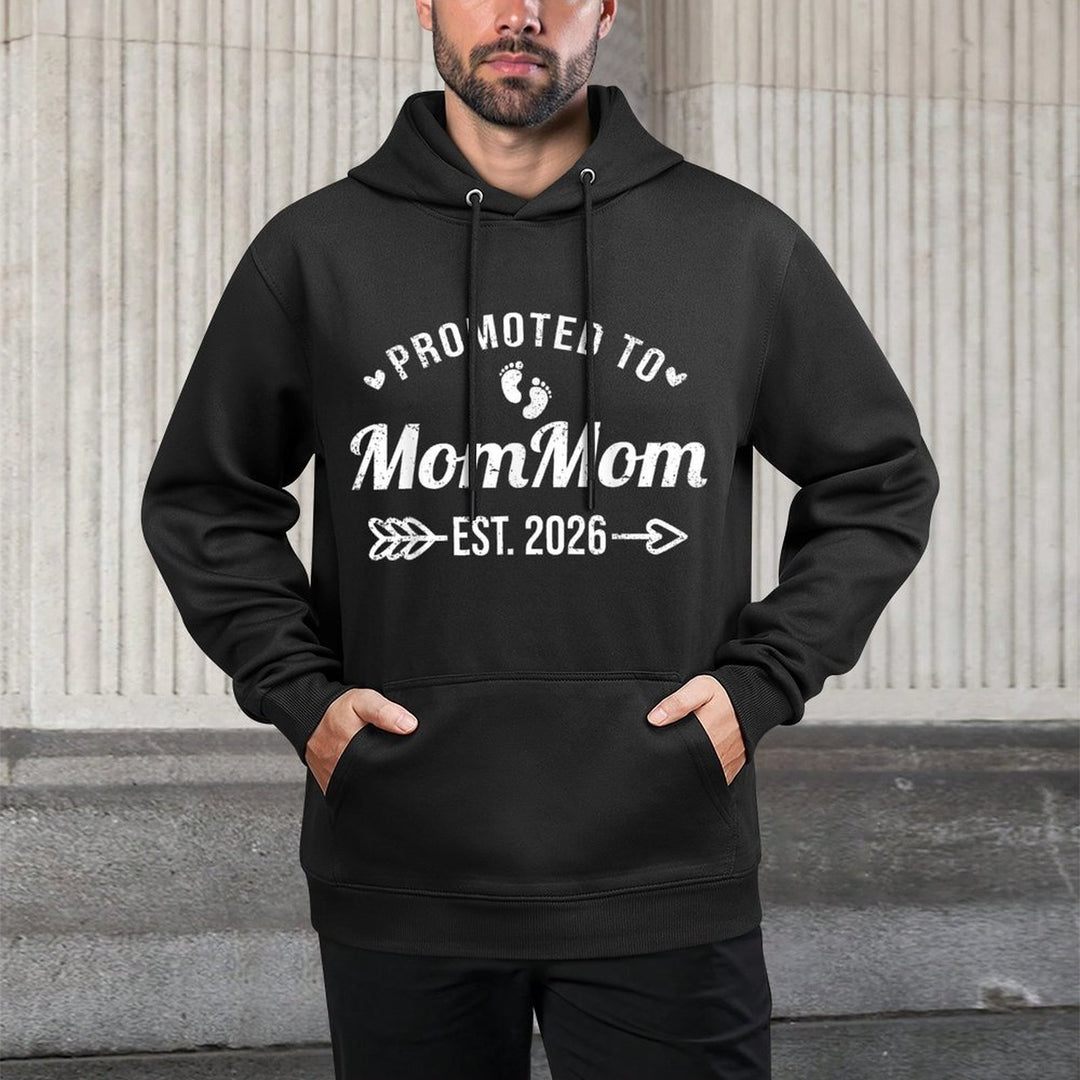 Promoted To MomMom EST. 2026 Funny Soon To Be Mom Mom Layering Staple Hoodie