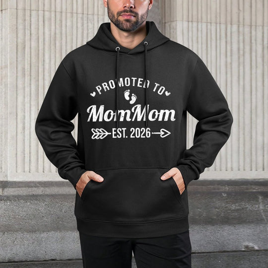 Promoted To MomMom EST. 2026 Funny Soon To Be Mom Mom Layering Staple Hoodie