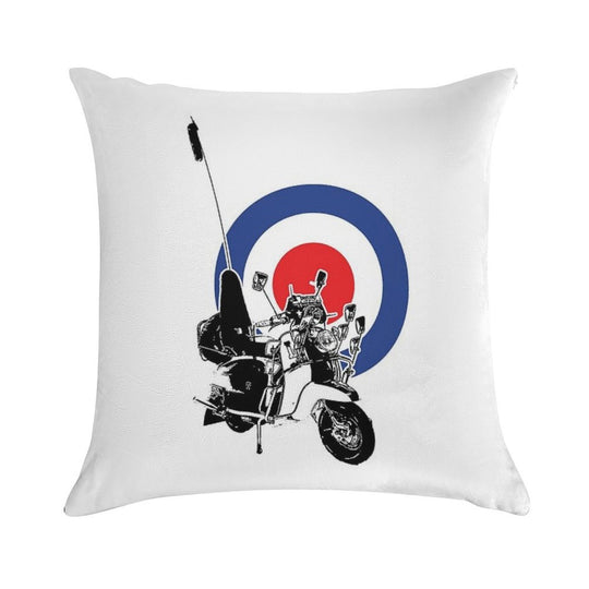 Scooter Target - Mods 2 Soft Ultra-Soft Texture Throw Pillow