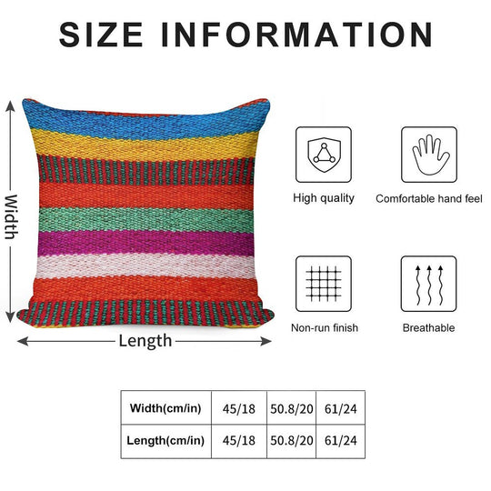 Peruvian Stripes Soft Decorative Cover Throw Pillow
