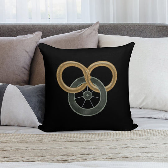 Wheel of Time Illustration Soft Easy Maintenance Throw Pillow