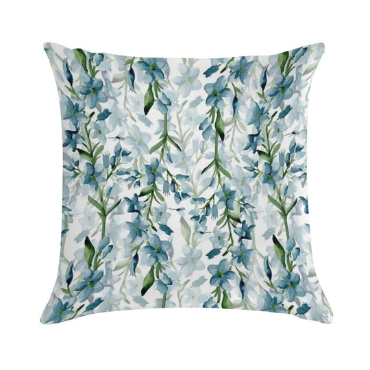 Blue Branches Soft High-Density Material Throw Pillow