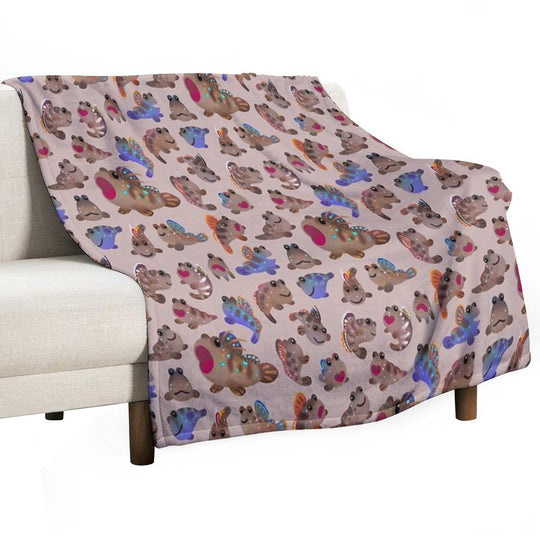 Mudskipper Wrinkle-free Throw Blanket