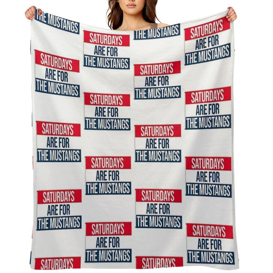 Saturdays Are for The Smu Mustangs Gift-ready Throw Blanket