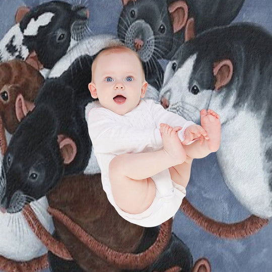Rat Pile Anti-pilling Throw Blanket