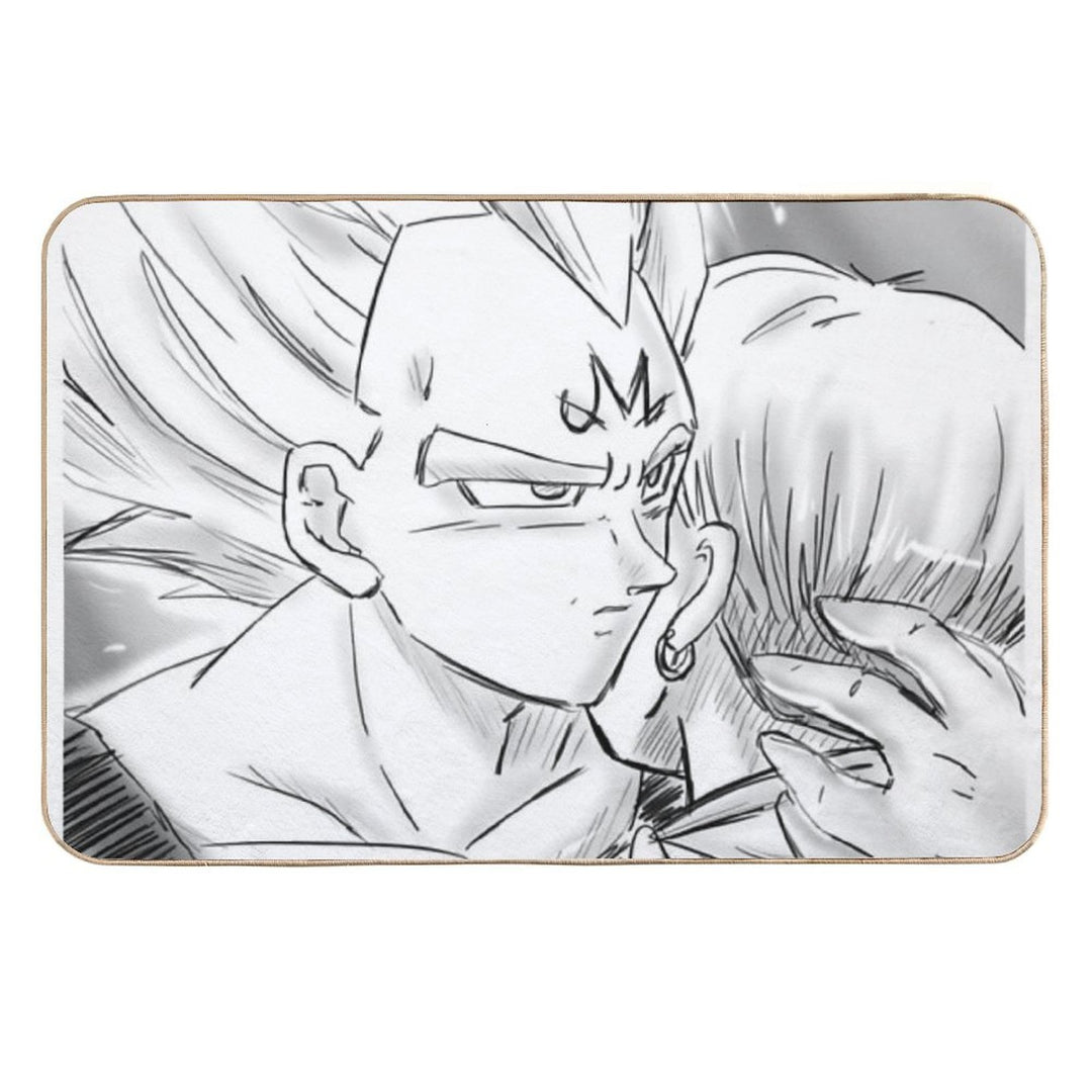 Majin Vegeta X Bulma  Repositionable Bath Mat