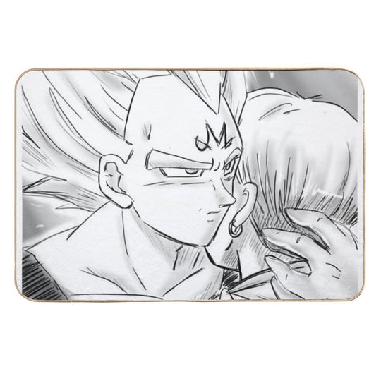 Majin Vegeta X Bulma  Repositionable Bath Mat