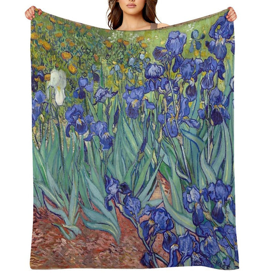 Van Gogh - Irises Quick-dry Throw Blanket