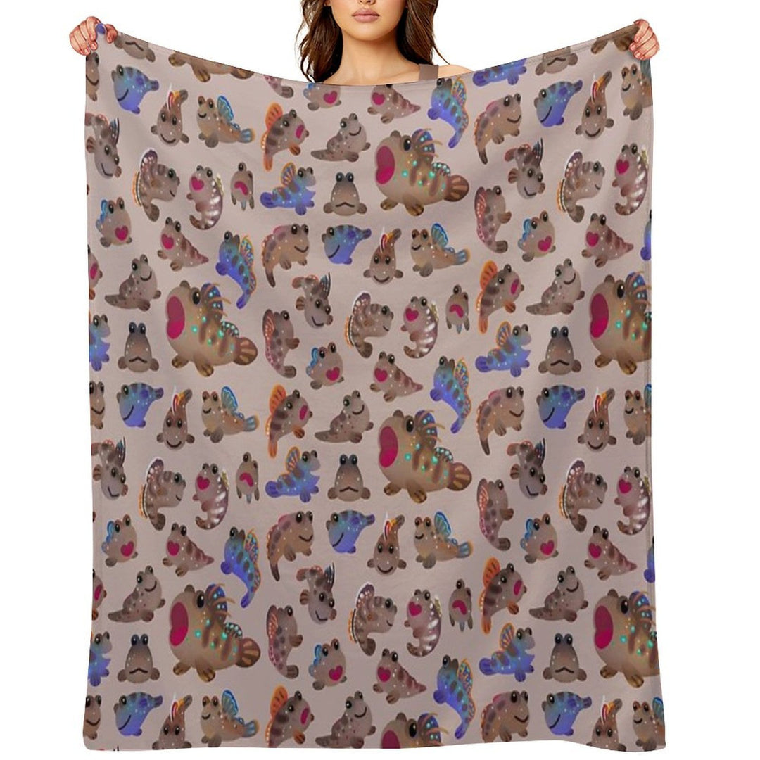 Mudskipper Wrinkle-free Throw Blanket