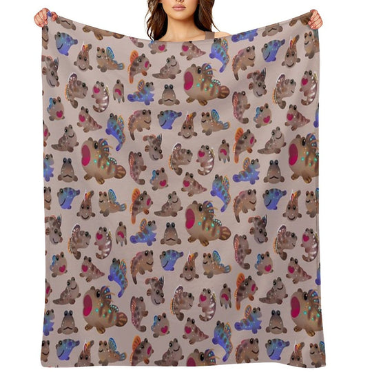 Mudskipper Wrinkle-free Throw Blanket
