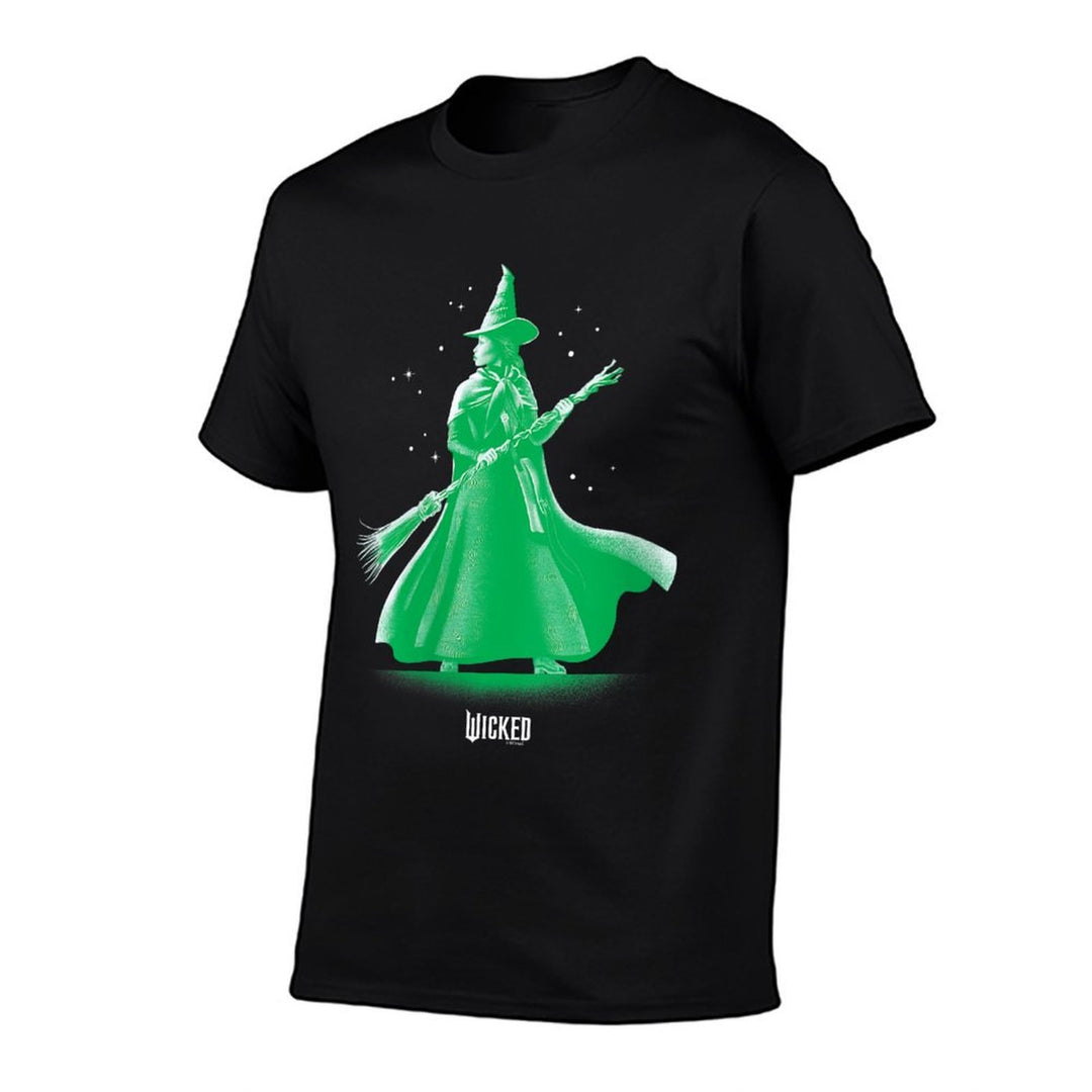 Womens Wicked Elphaba Pose Tonal V-Neck  Slim-fit Cut T-Shirt