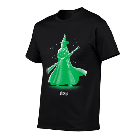 Womens Wicked Elphaba Pose Tonal V-Neck  Slim-fit Cut T-Shirt
