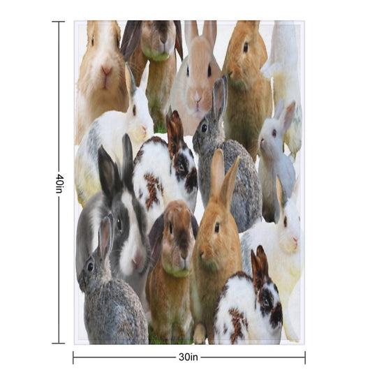 Cute Rabbitsbunnies All-season Throw Blanket