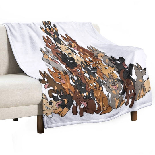 Kelpie Pile Gift-ready Throw Blanket