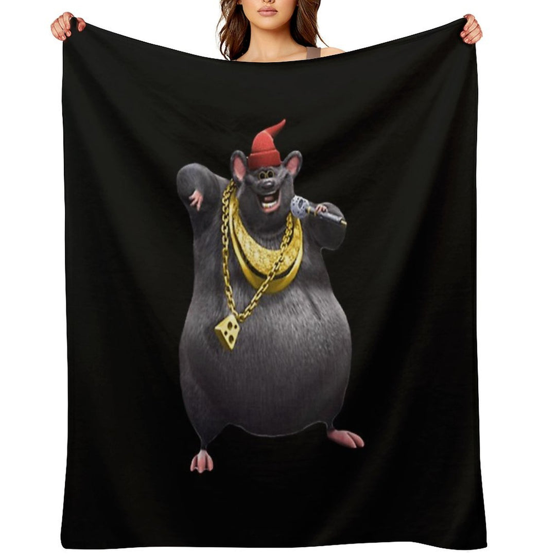 Biggie Cheese Rat Plush Throw Blanket