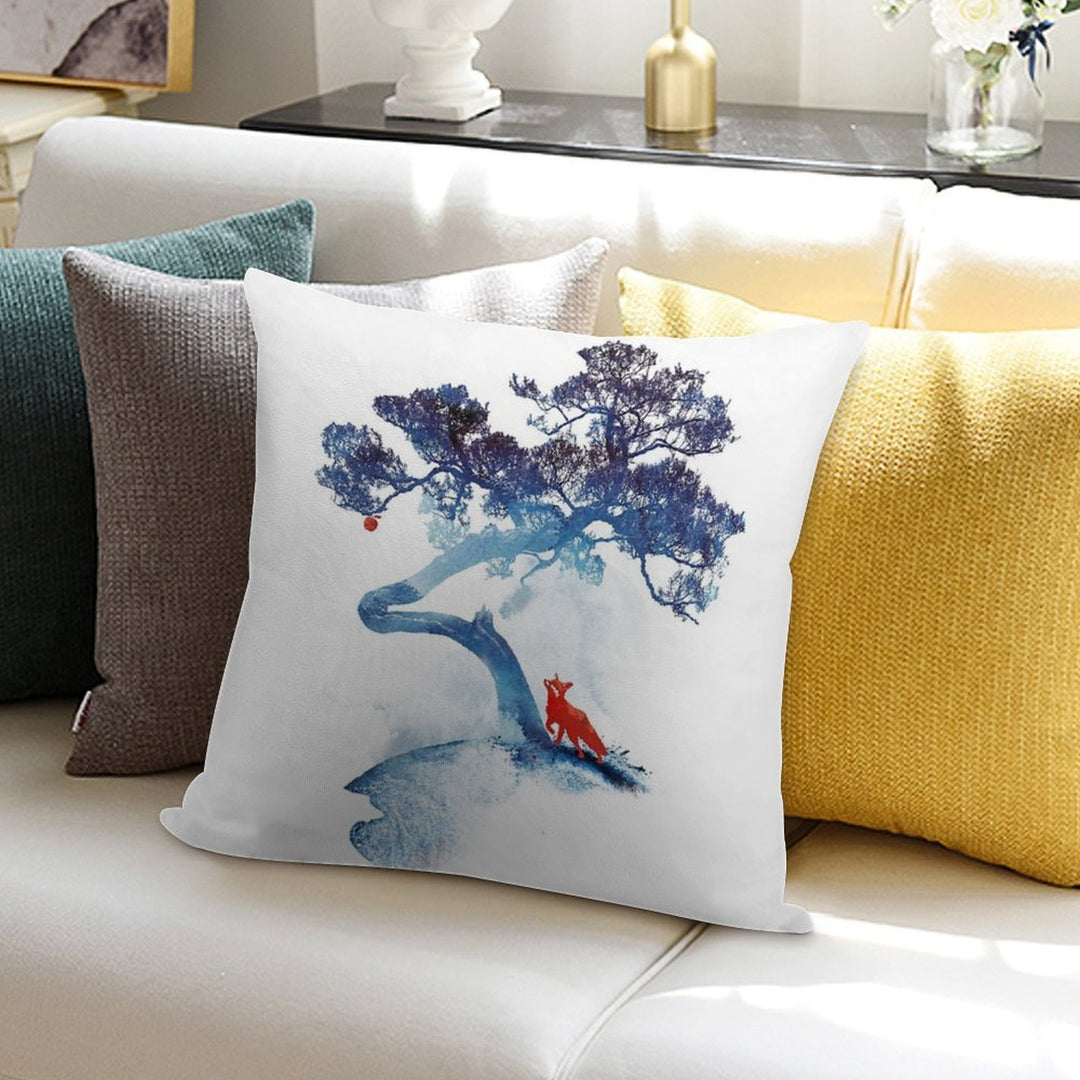 The Last Apple Tree Soft Shrink-Resistant Throw Pillow