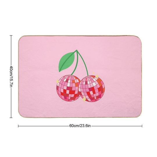 Cherry Disco Balls.  Multi-Purpose Bath Mat