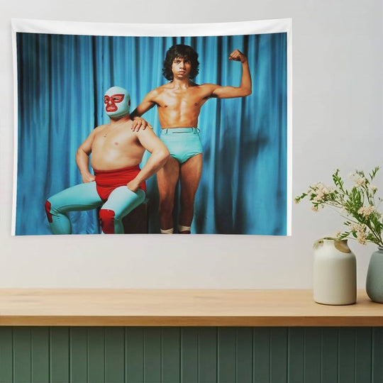Nacho Libre And Stephen Retro Poster  Tshirt  Tapestry Tapestry