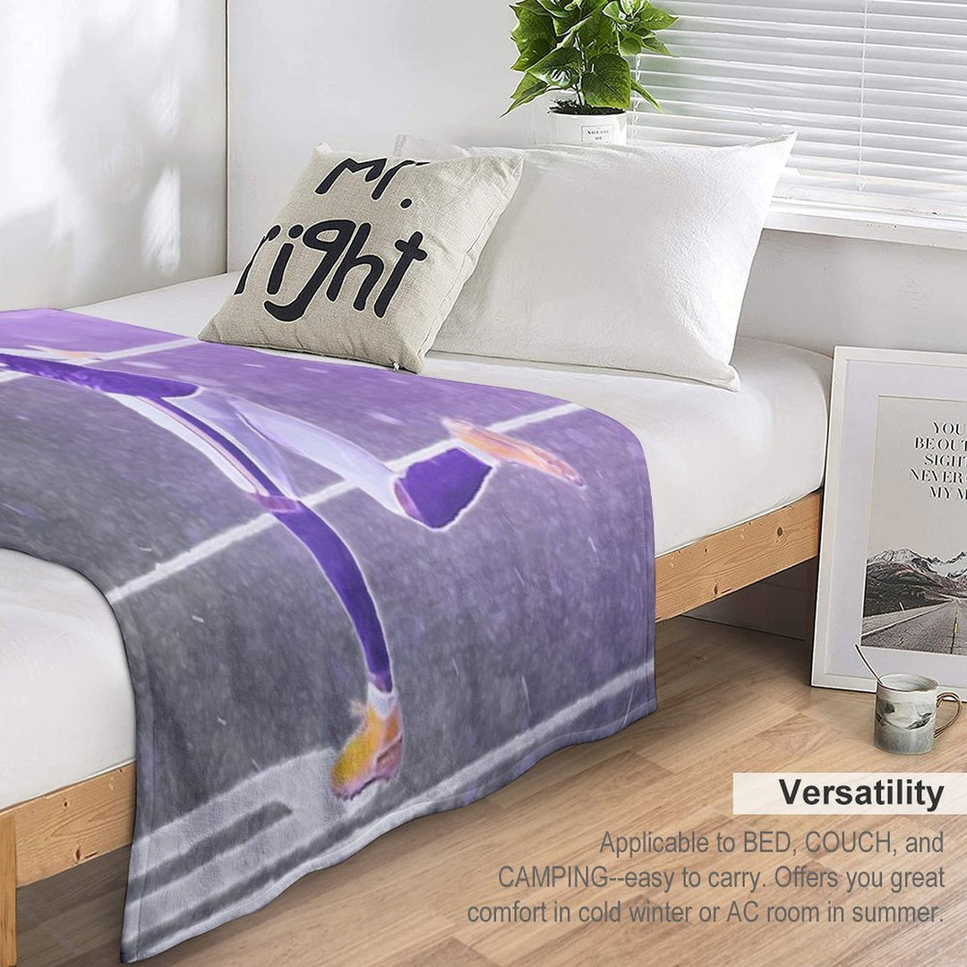 Justin Jefferson Illustration Easy Care Throw Blanket