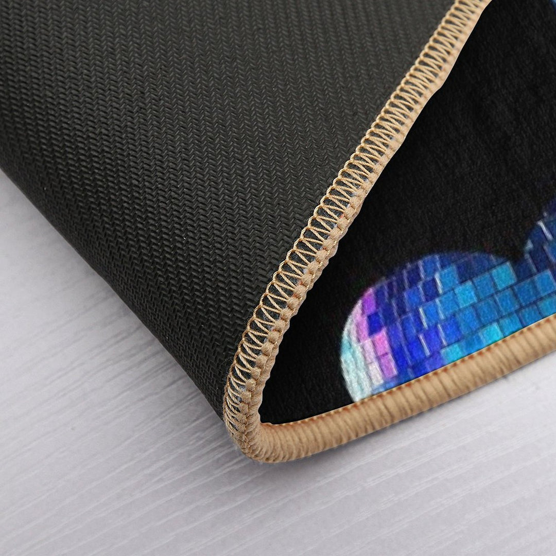Mirror Disco Ball - Heart Shaped Disco Ball  Absorbent Bath Mat