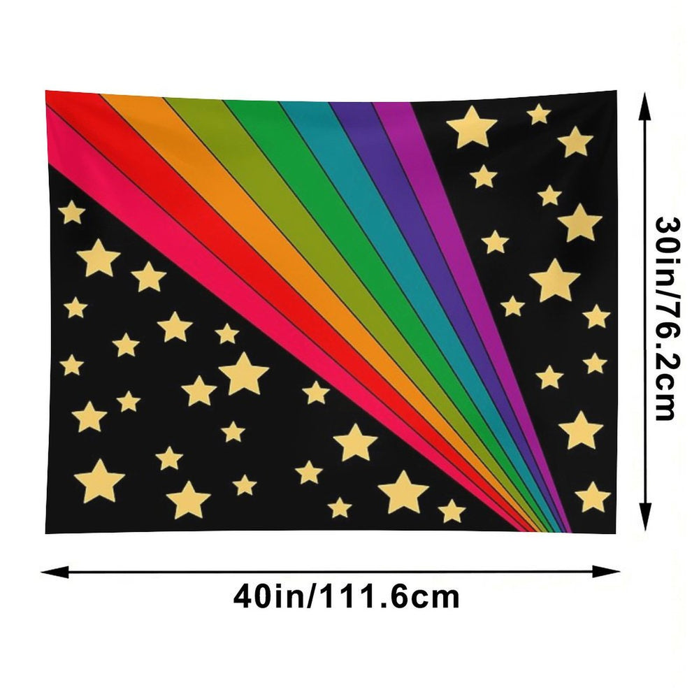 Stars And Rainbow Tapestry