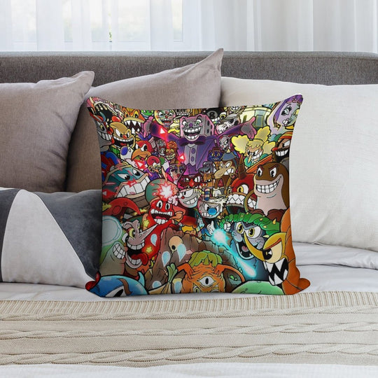 Cuphead Poster + Color Soft Style Accent Throw Pillow
