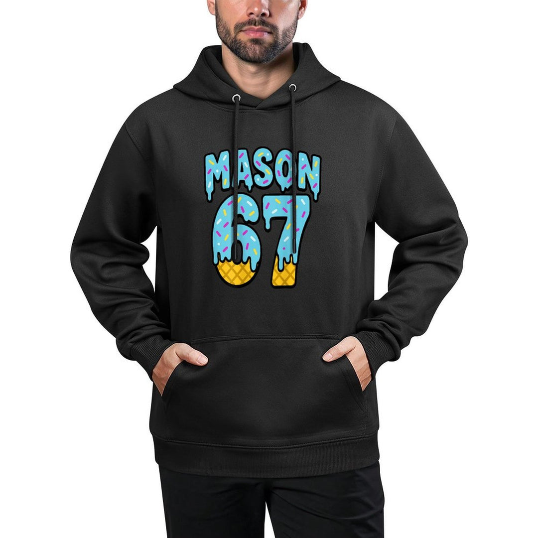 Six Seven Ice Cream Drip Mason 67 Meme Halloween (On Back) Moisture-Wicking Hoodie