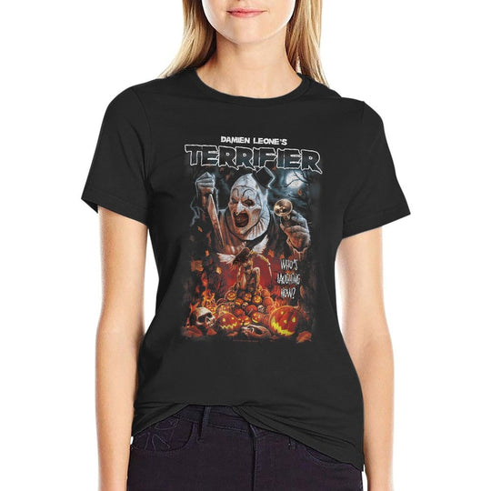 Terrifier Art The Clown Halloween Poster Horror Movie  Eco-friendly Material T-Shirt