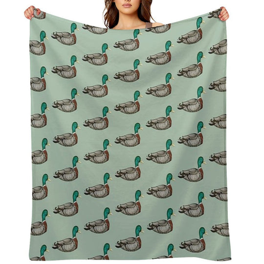Mallard Duck Compact Throw Blanket