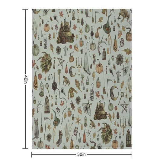 Green Cozy Crone Easy Care Throw Blanket