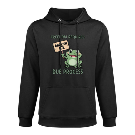 Freedom Requires Due Process Abolish Defund ICE Frog Protest Customizable Surface Hoodie