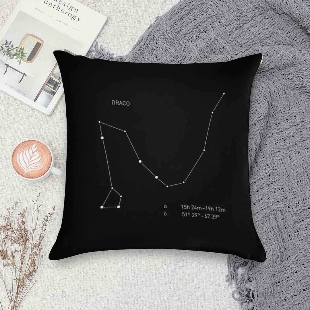 Draco Constellation Soft Skin-Friendly Throw Pillow