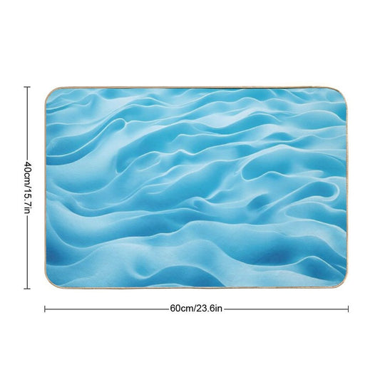 Blue Ocean Waves  Multi-Purpose Bath Mat