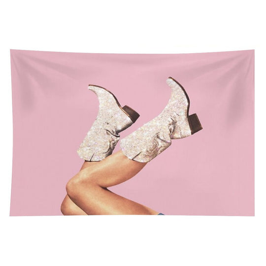 These Boots - Glitter Pink II Tapestry
