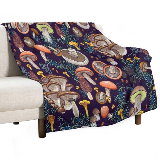 Dark Dream Forest Eco-conscious Throw Blanket