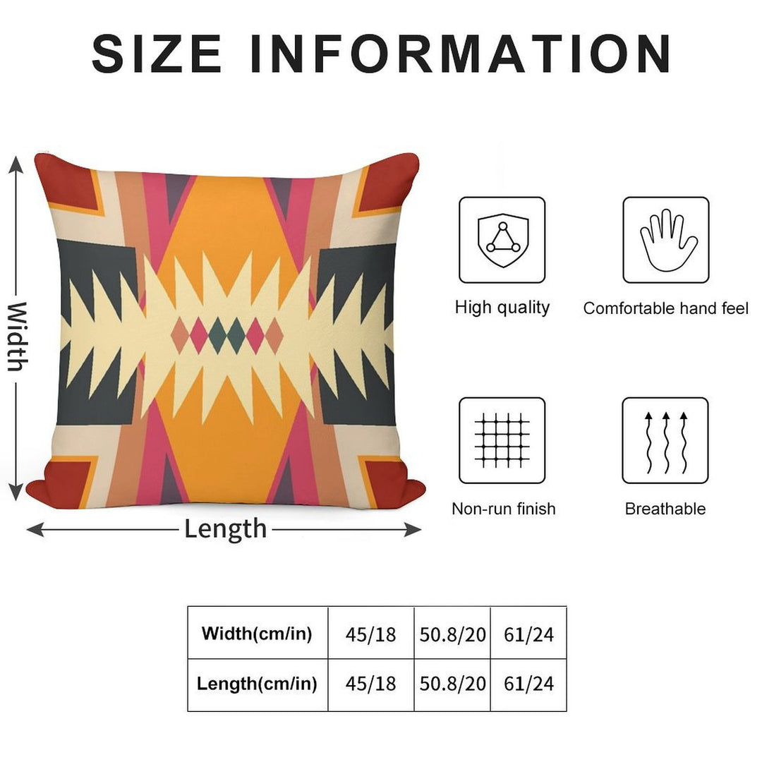 Navajo Design Eight Soft Shrink-Resistant Throw Pillow