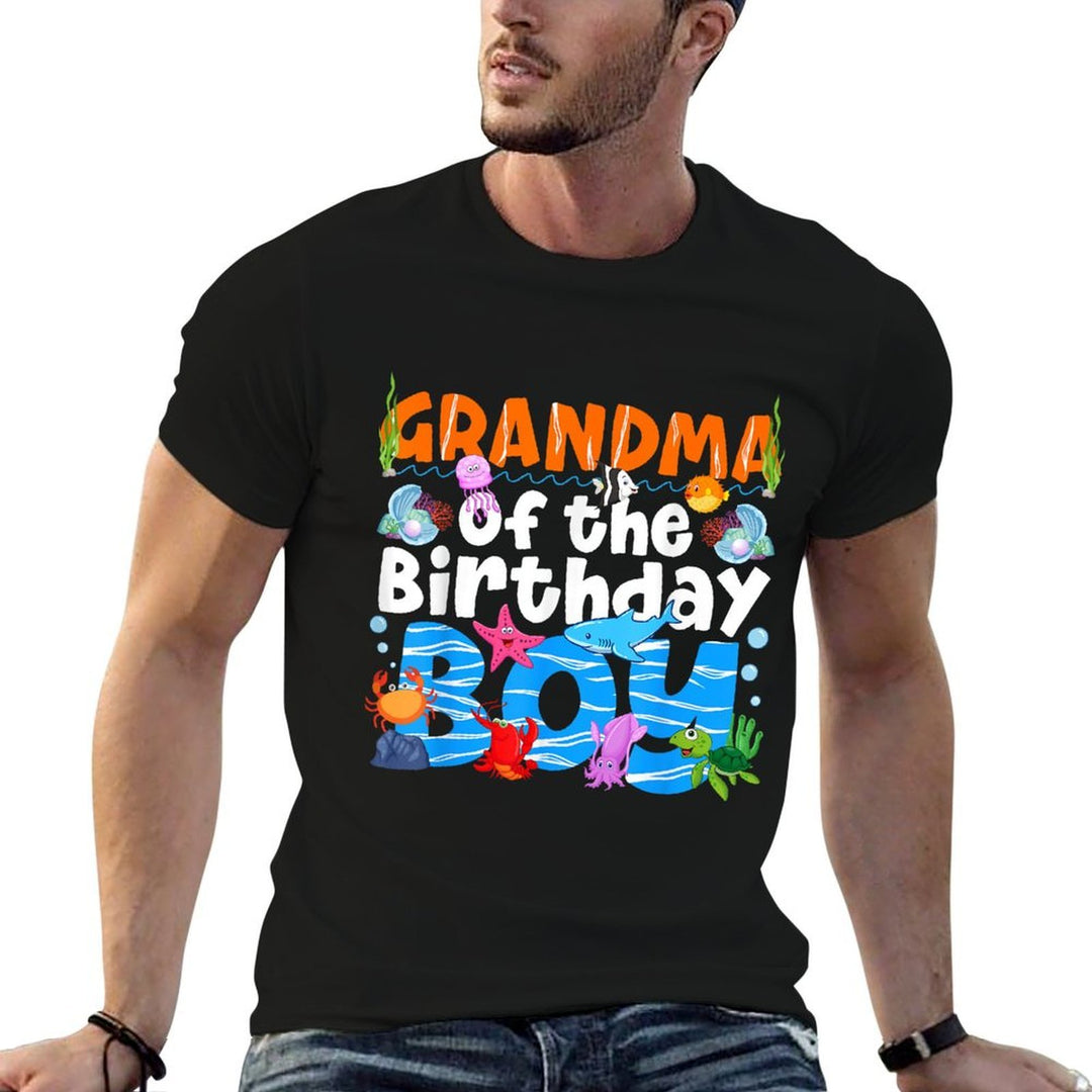 Grandma Under Sea Birthday Party Ocean Sea Animals Themed  Lightweight T-Shirt