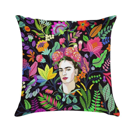 Frida in Bloom Soft Style Accent Throw Pillow